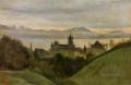 Between Lake Geneva and the Alps plein air Romanticism Jean Baptiste Camille Corot